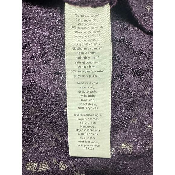 Alex Evenings Lace Jacket Women's Plus 20W Purple 3/4 Sleeves Sequin Scalloped - Picture 8 of 11